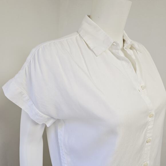 Quince Shirt Size XS Vintage Wash Tencel Camp Shirt Short Sleeve Button Up NWT - Picture 2 of 9